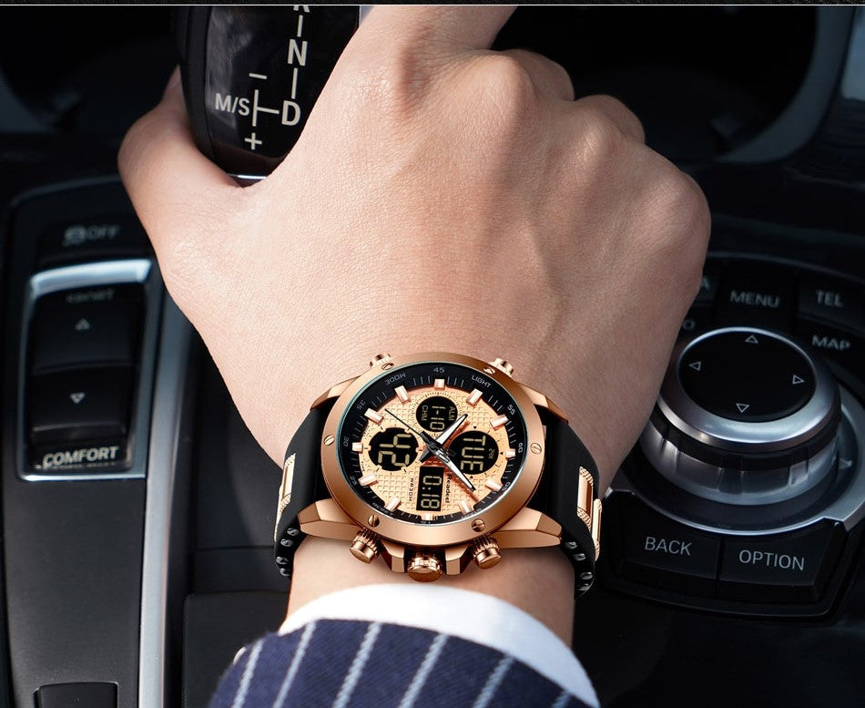 Chronograph Gold Quatz Digital