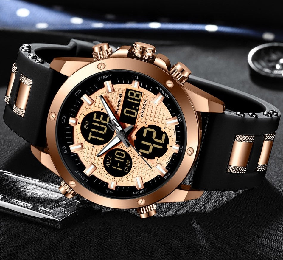 Chronograph Gold Quatz Digital
